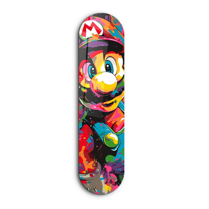 Wallity Mario Fan Art Pintura Decorativa de Vidrio Templado Wallity Mario Fan Art Pintura Decorativa de Vidrio Templado